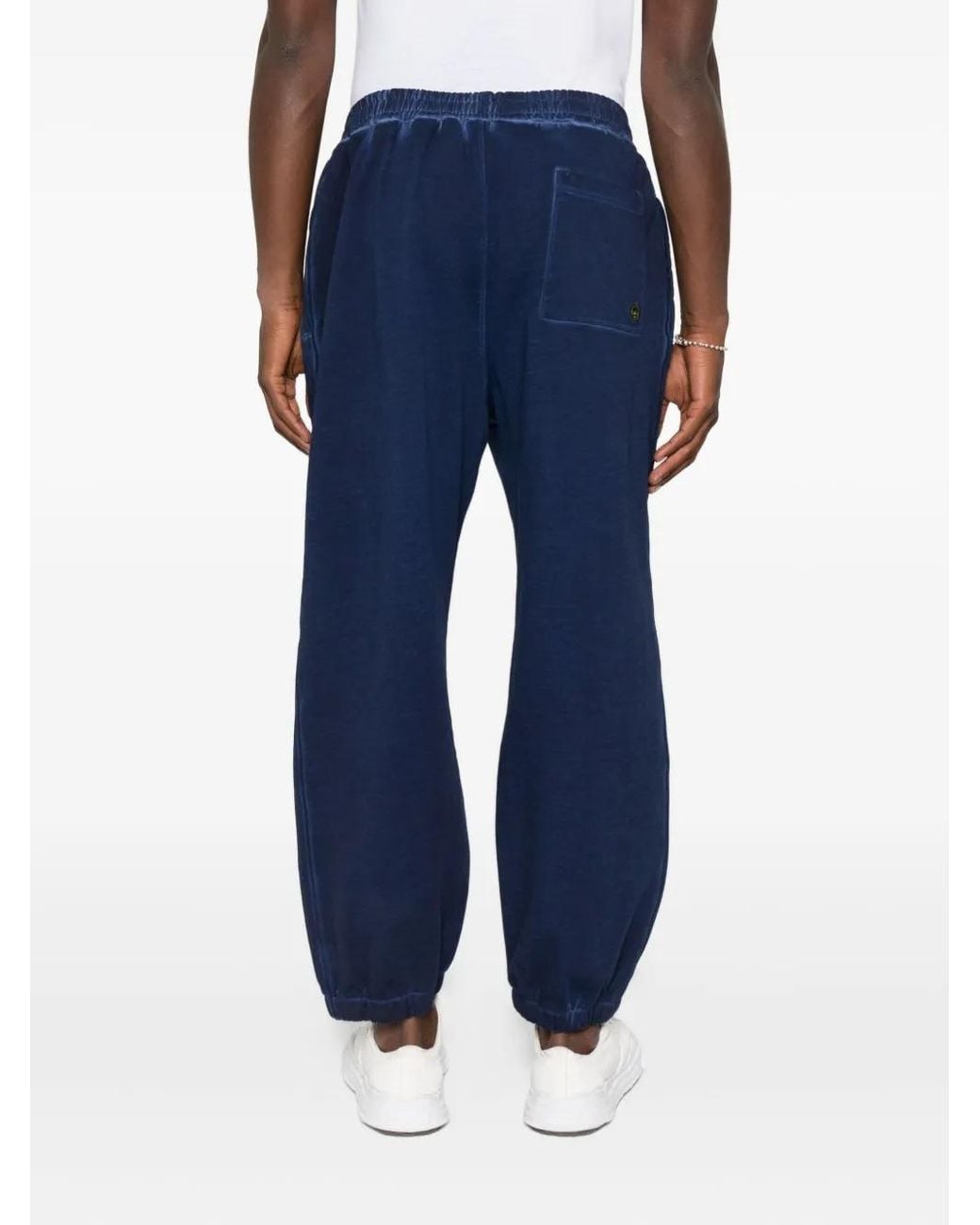 Barrow Blue Logo-Detail Track Pants for men