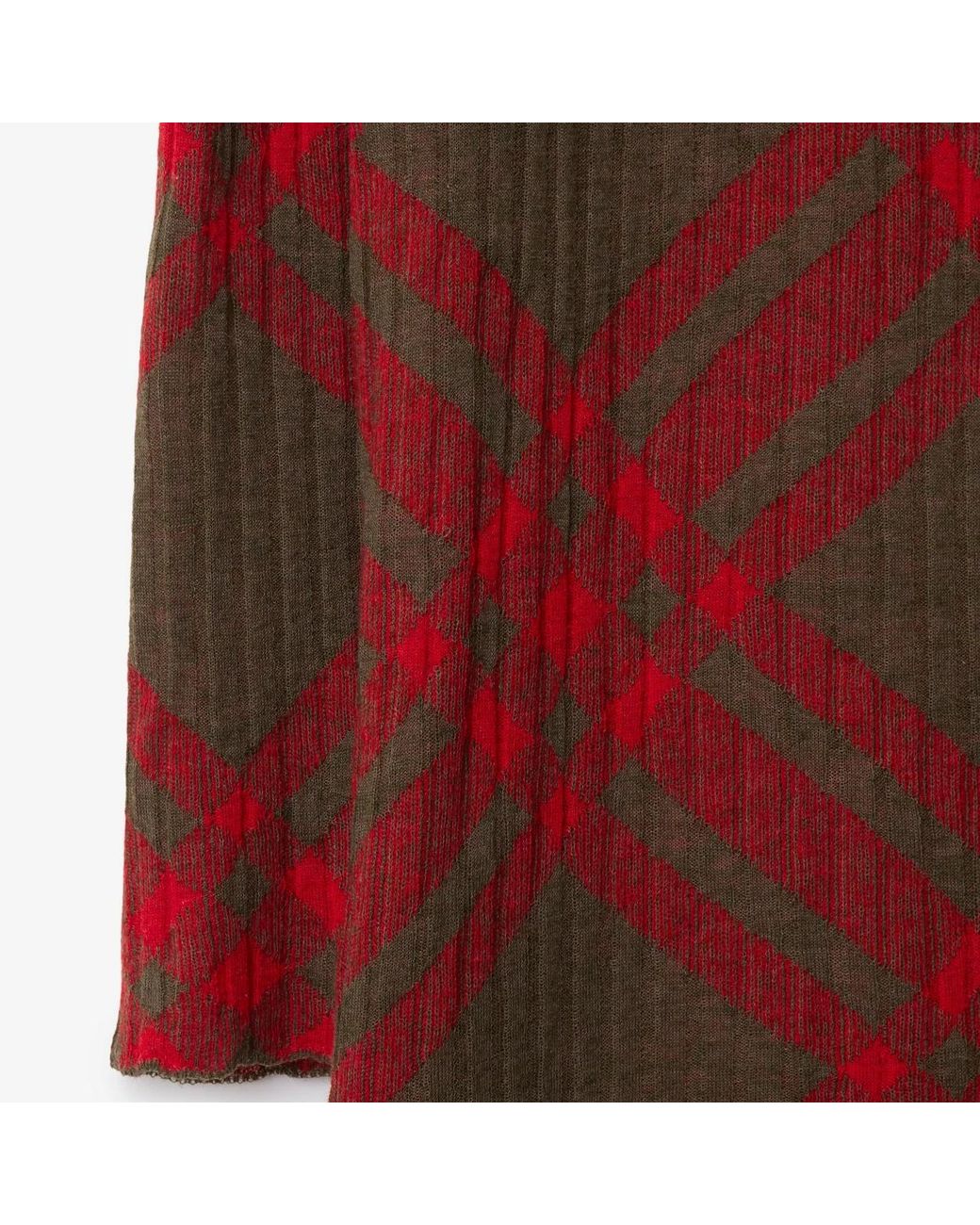 Burberry Red Checked Shift Dress