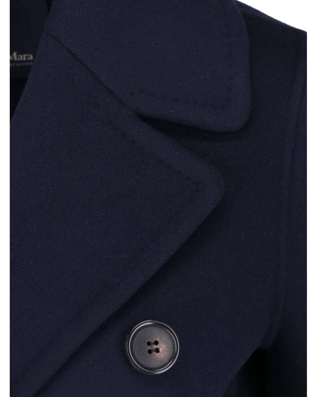 Max Mara Blue 'S Smmcamilla Double-Breasted Pea Coat