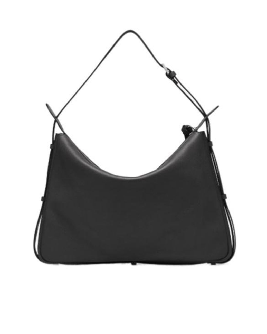 Fendi Black Simply Fendi Semi-Gloss Leather Shoulder Bag