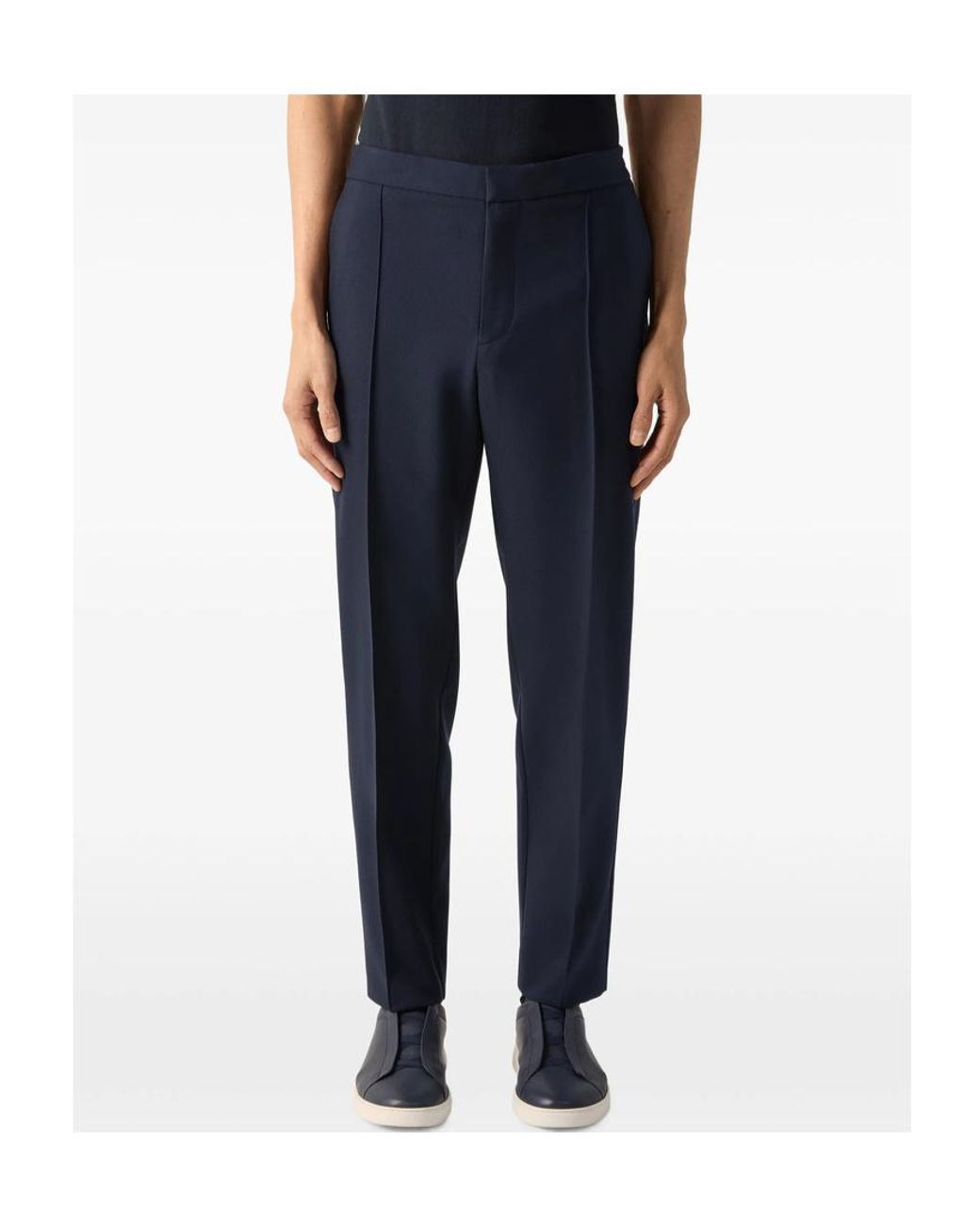 Zegna Blue Casual Pants With Side Pockets for men