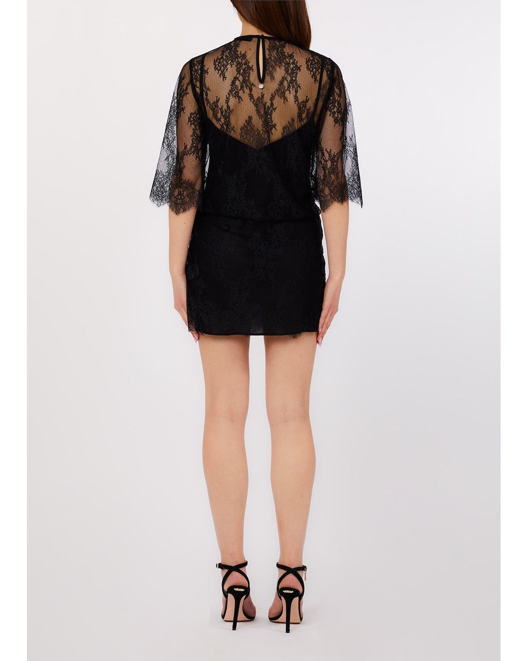 Liu Jo Black Laced Mini Dress