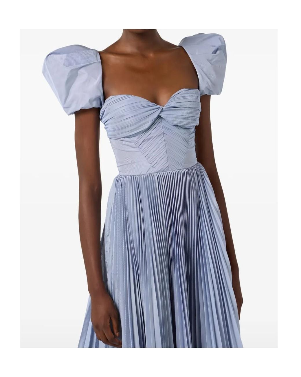 Elisabetta Franchi Blue Striped Taffeta Dress