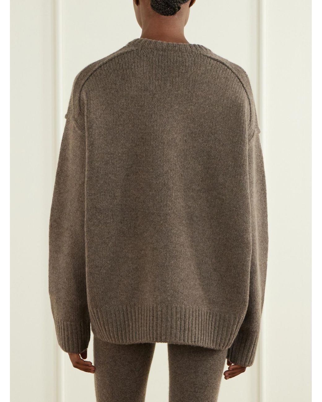 Nour Hammour Brown Oversized Sweater