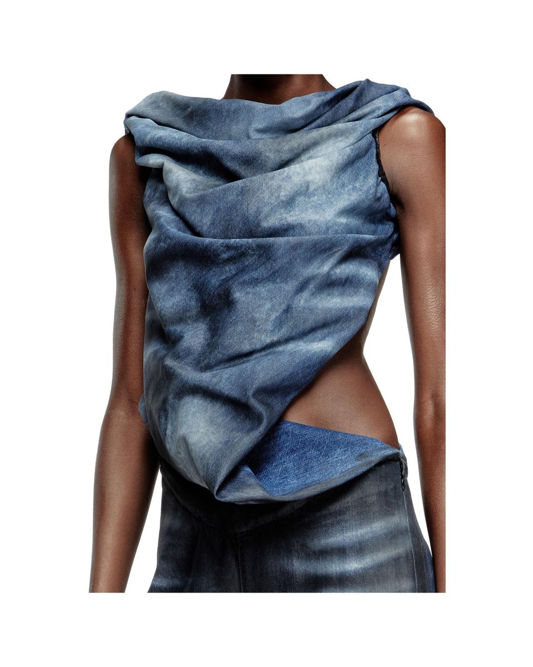 DIESEL Blue De-Clodia-Fsg Denim Jumpsuit