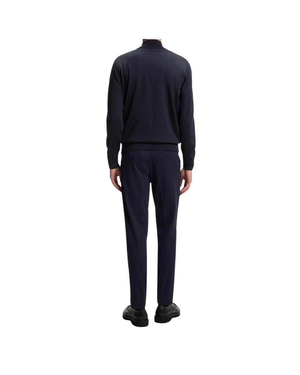 Boss Blue Boss Full-Zip Stand Collar Cardigan for men