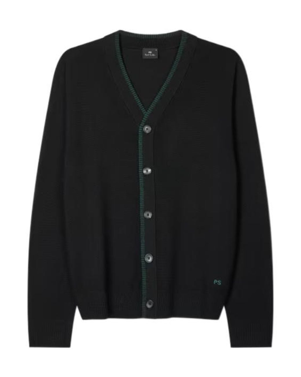 Paul Smith Black Ps Paul Smith V-Neck Button Cardigan for men