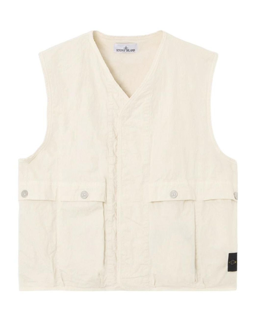 Stone Island Natural Logo-Patch Gilet for men