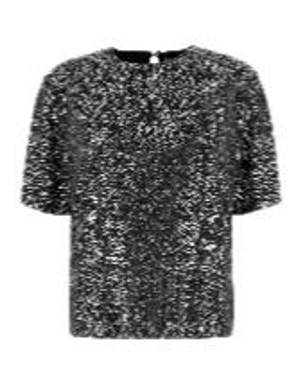 GIUSEPPE DI MORABITO Gray Rhinestone-Embellished T-Shirt