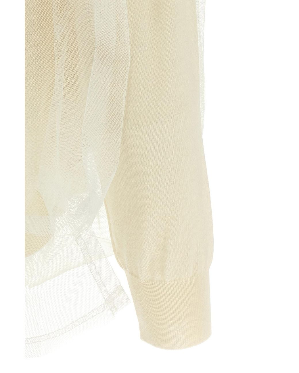 Comme des Garçons White Comme Des Garçons Layered Crewneck Cardigan