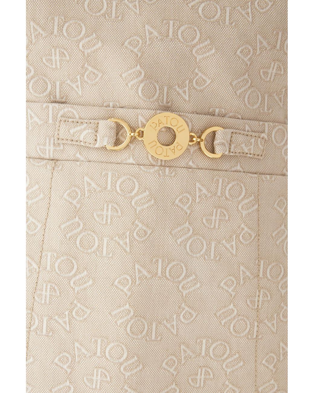 Patou Natural Coin Plaque Detailed Sleeveless Dress