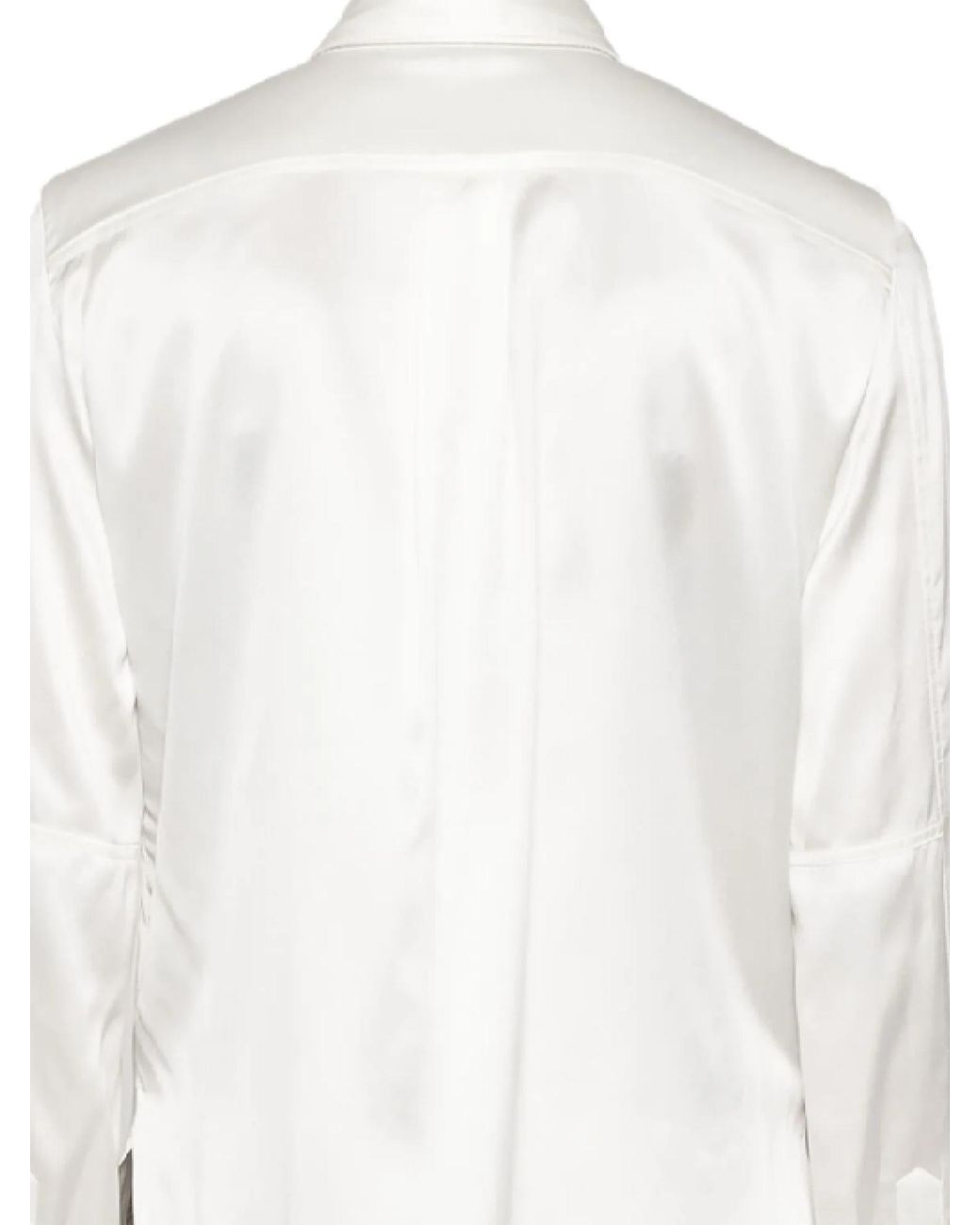 Brunello Cucinelli White Long Sleeved Curved Hem Shirt