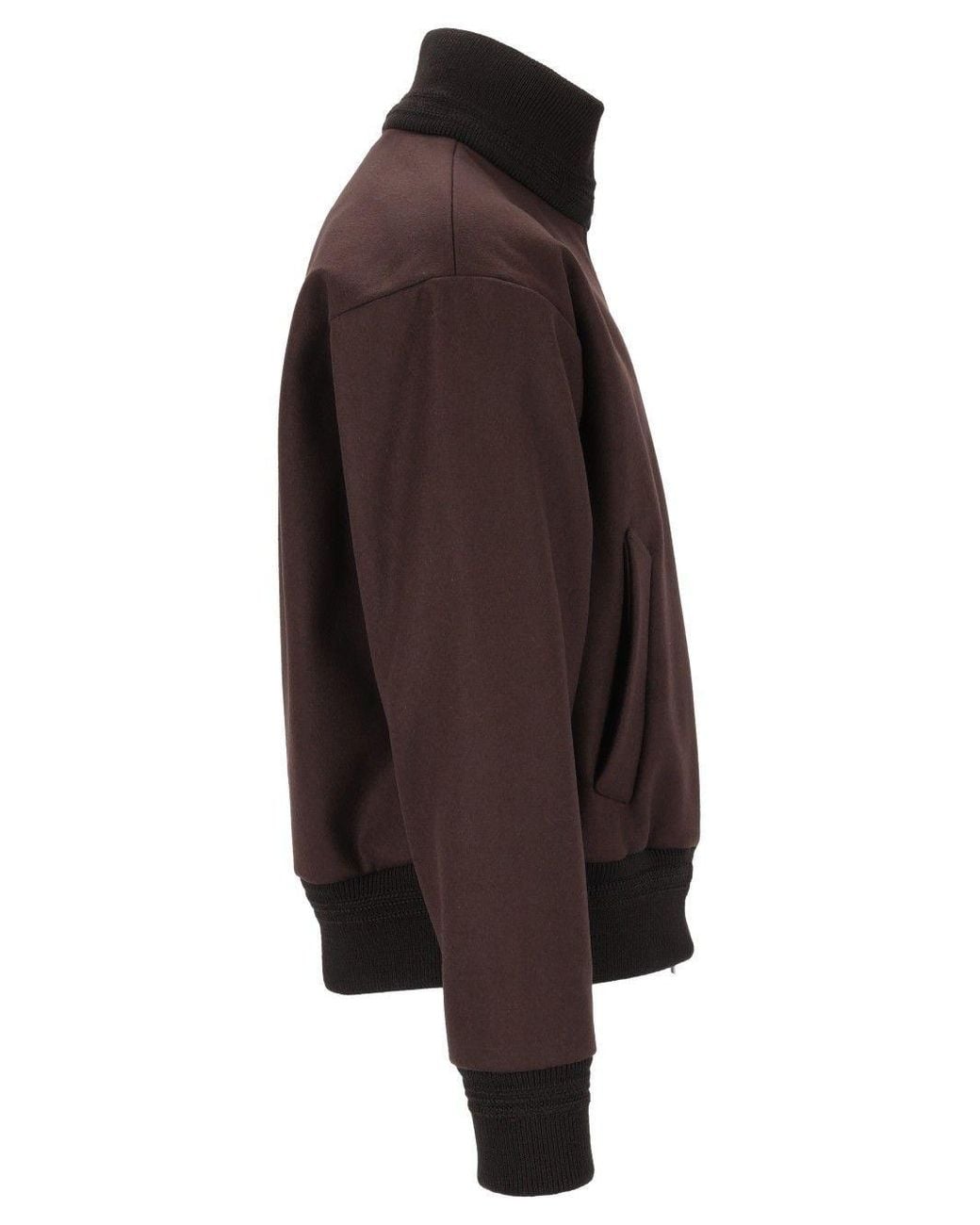 Barena Brown Bolser Zip Bomber Jacket for men
