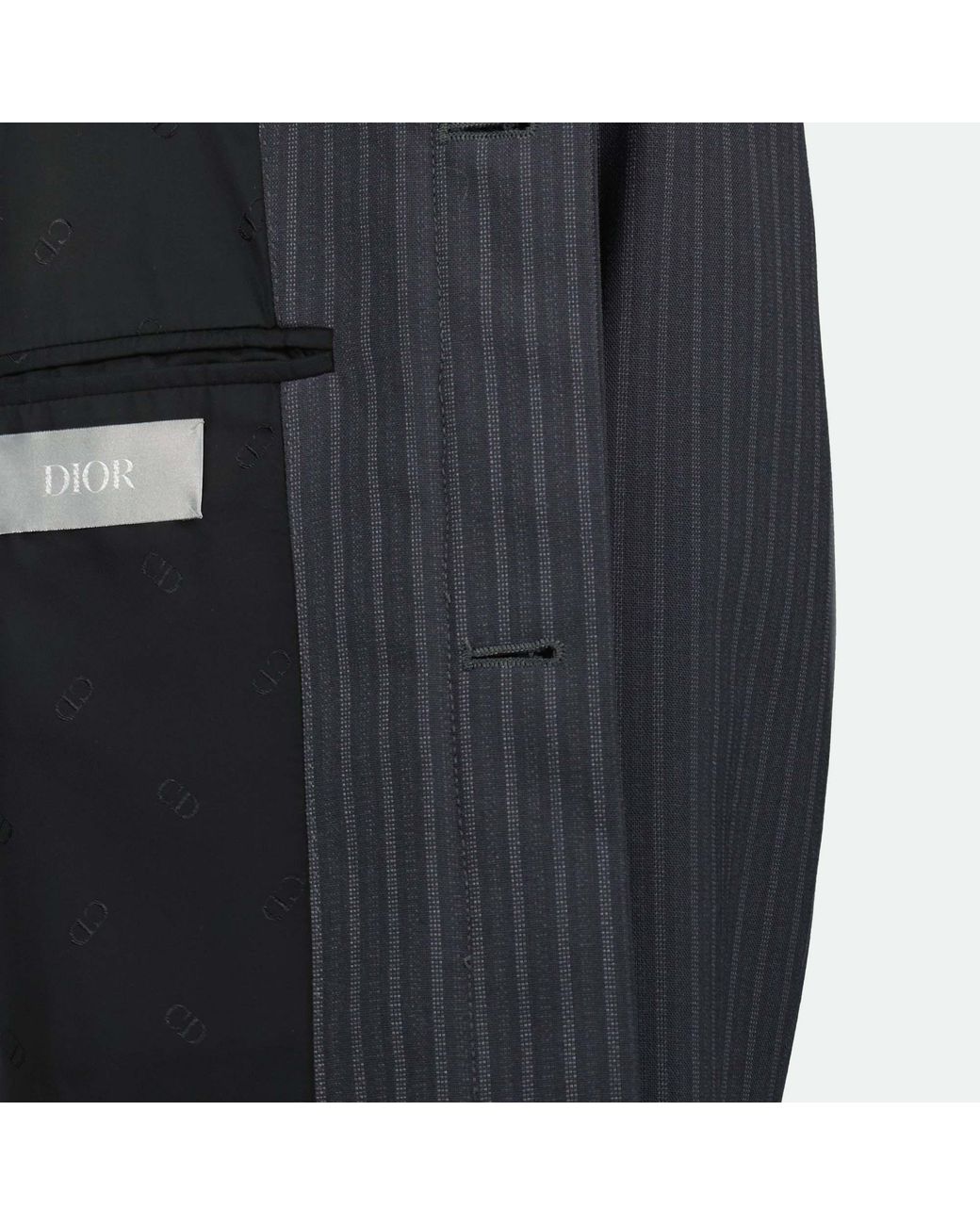 Dior Blue Homme Striped Button-Up Jacket for men