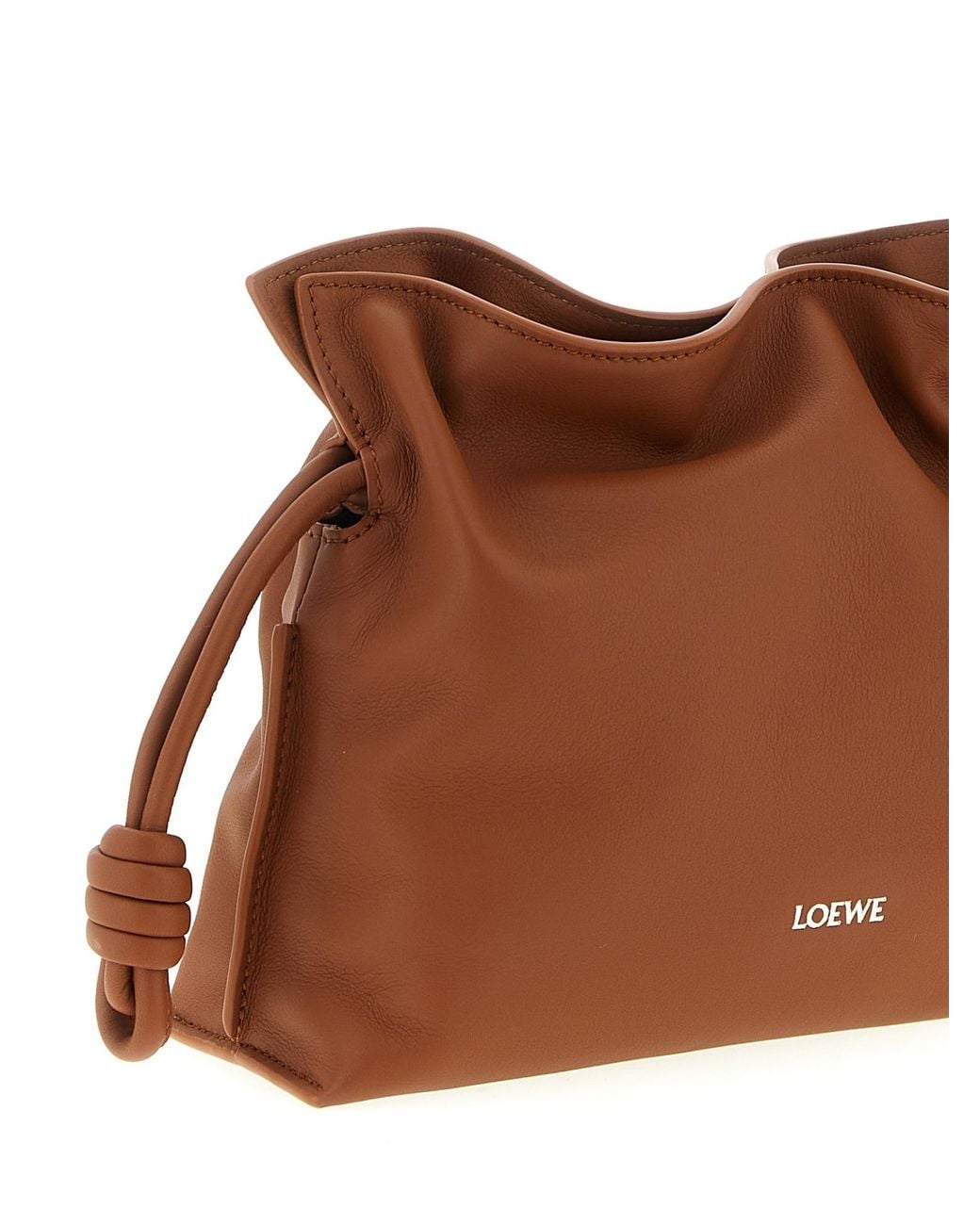 Loewe Brown Mini Flamenco Clutch Bag