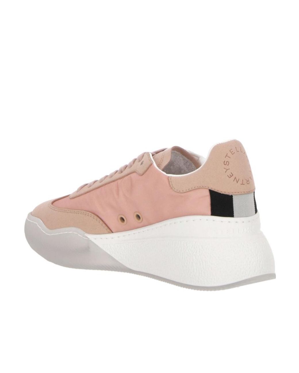Stella McCartney Pink Loop Panelled Low-Top Sneakers