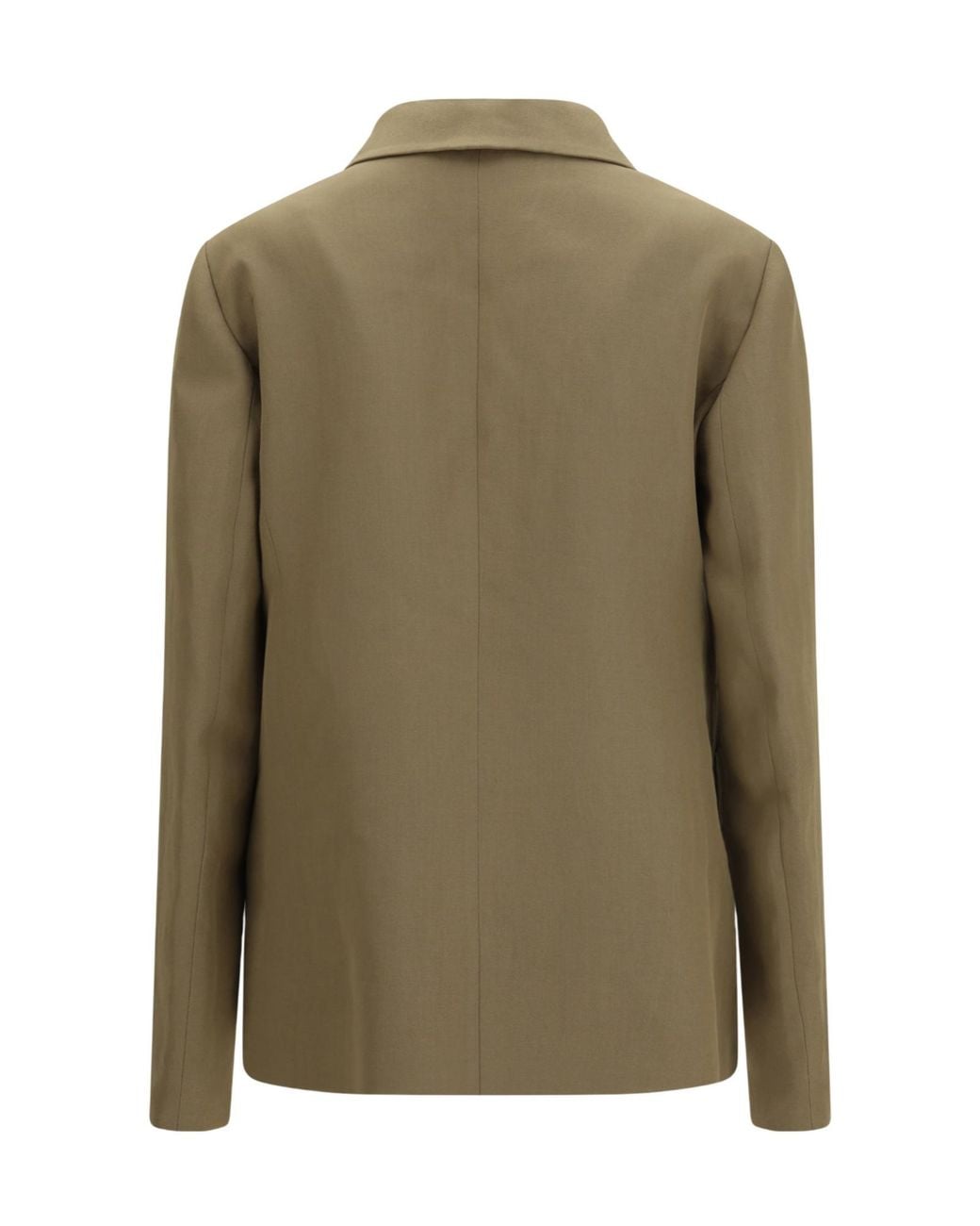 Fabiana Filippi Green Single-Breasted Patch-Pocket Blazer