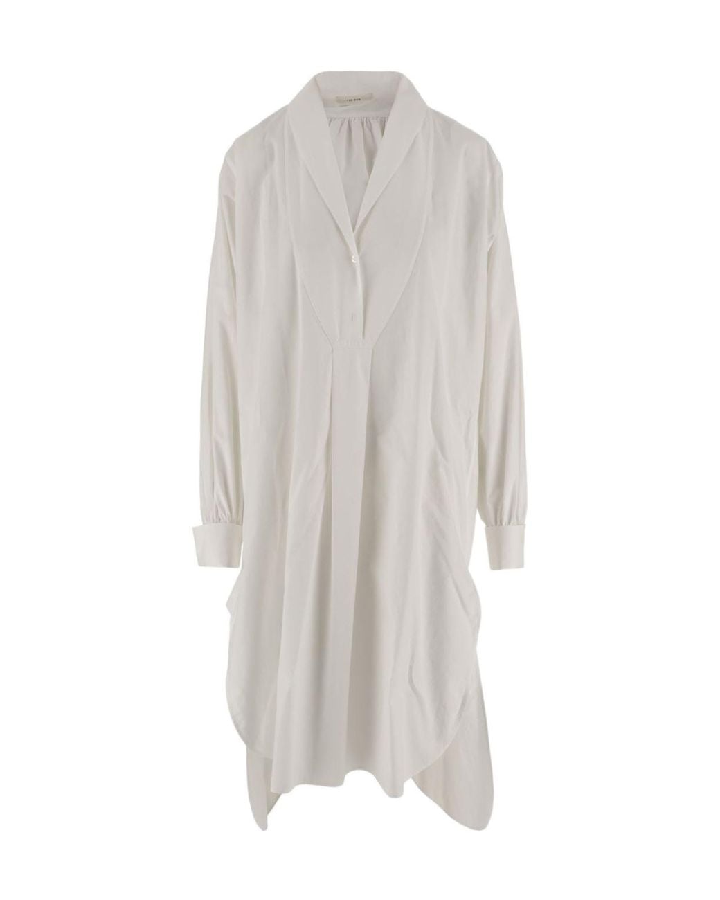 The Row White Elinor Cotton Shirt Dress