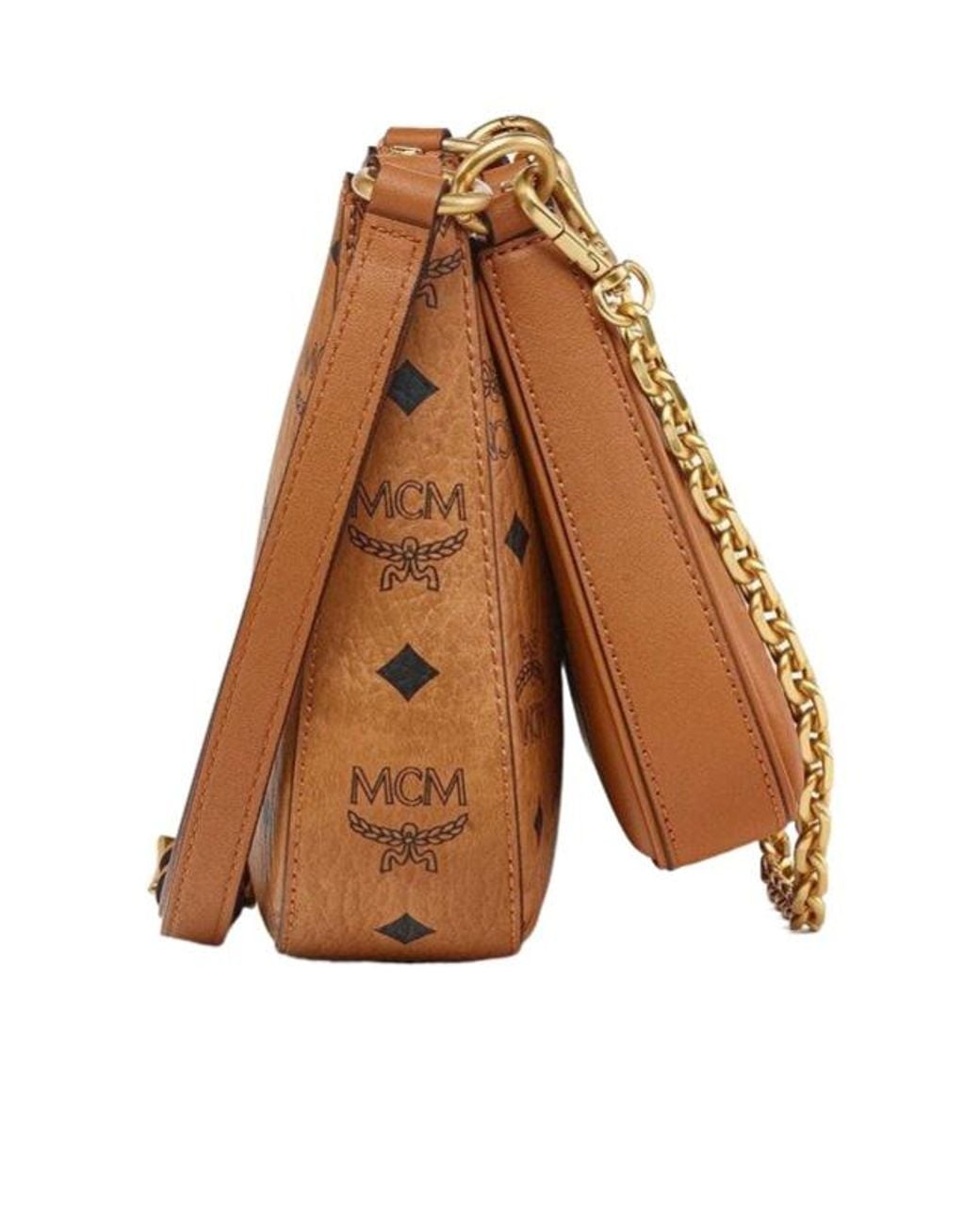 MCM Brown Aren Duo Hobo Bag