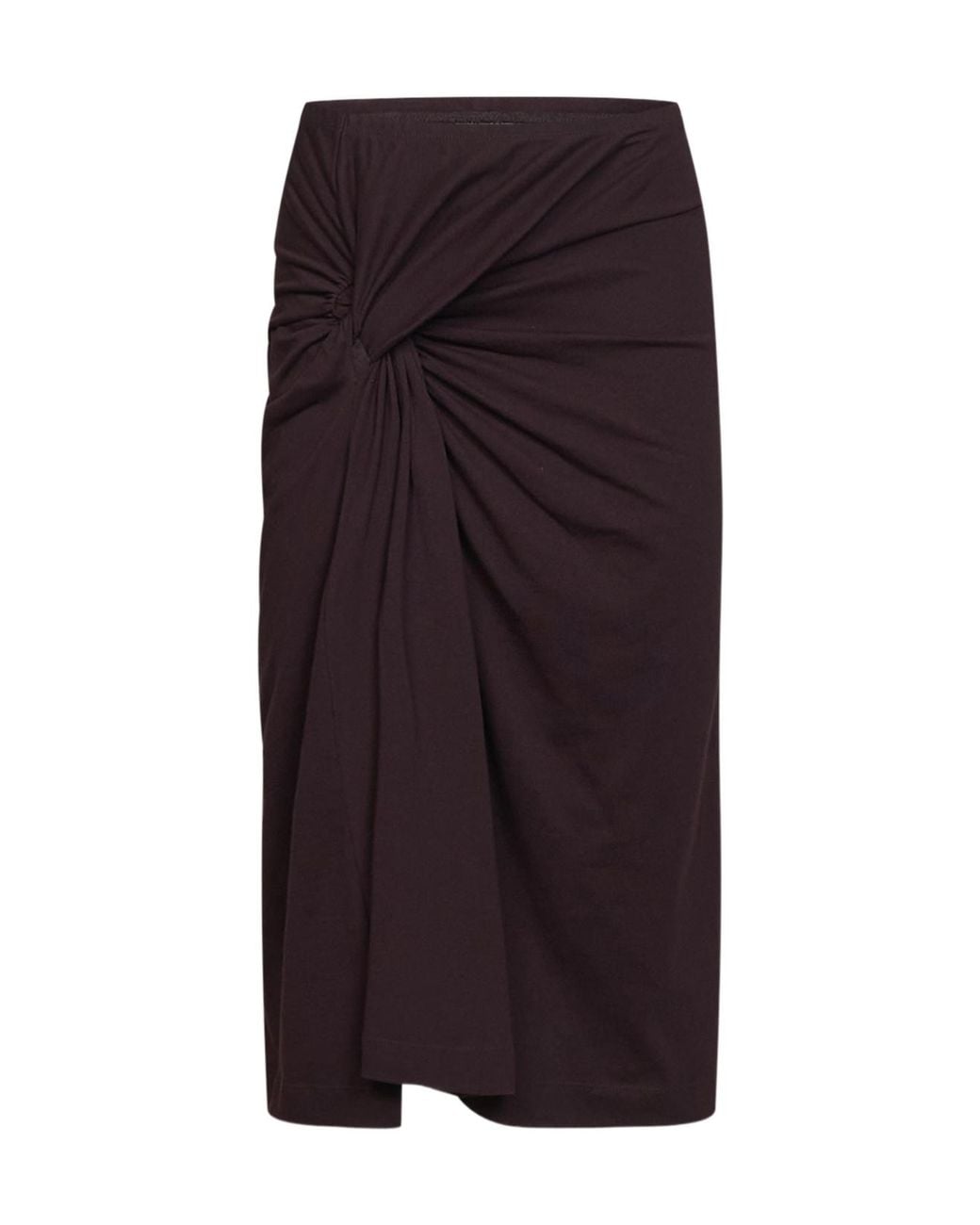 Dries Van Noten Purple Draped Asymmetric Skirt