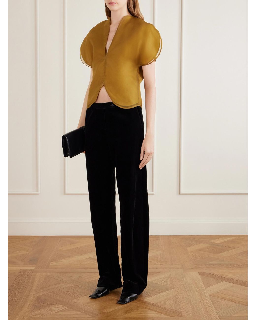 Khaite Yellow Silk Blouse