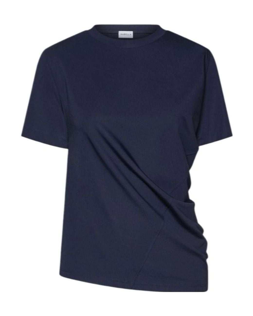 Marella Blue Asymmetric Hem T-Shirt