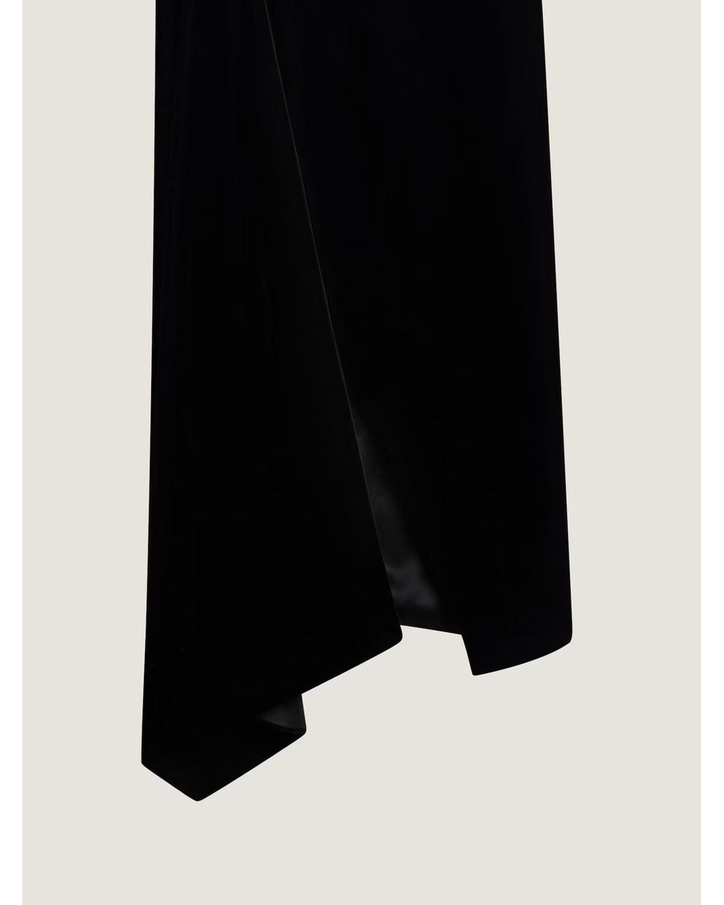 Givenchy Black Sliced Long Slashed Dress