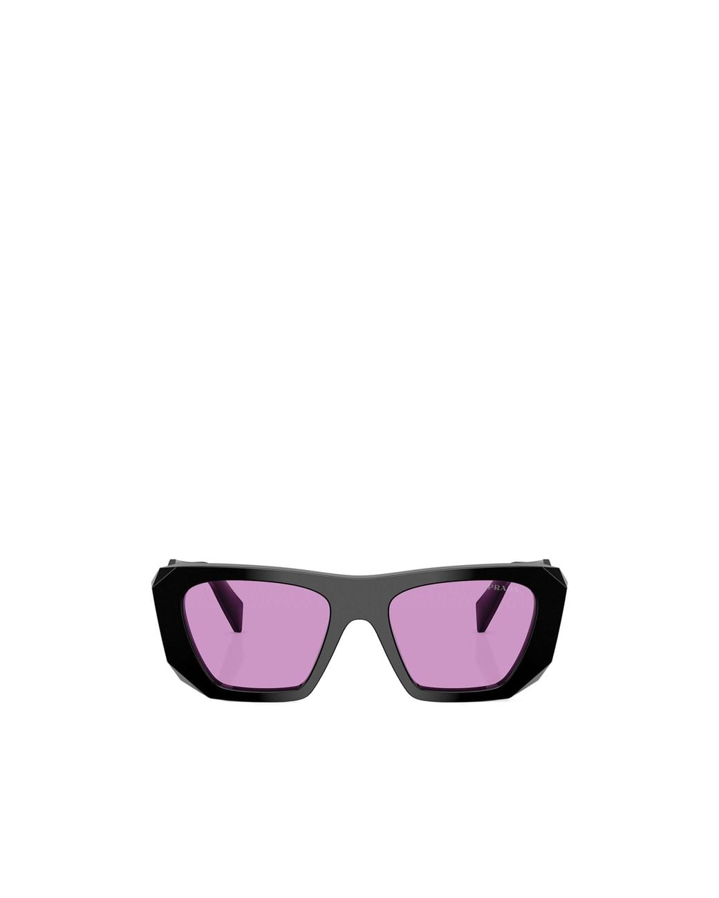 Prada Purple Eyewear Rectangular Frame Sunglasses