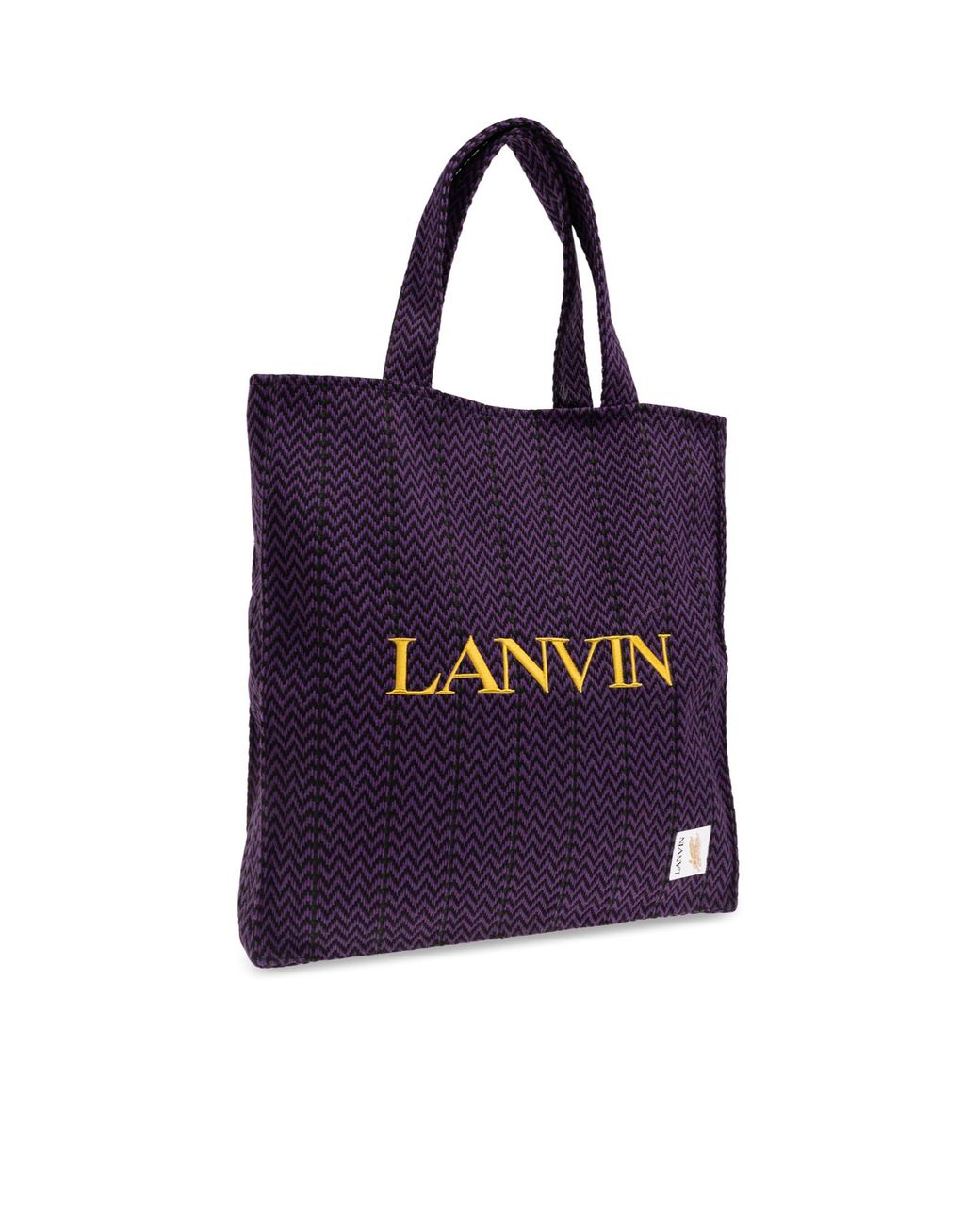 Lanvin Blue X Future Logo Embroidered Interwoven Tote Bag for men