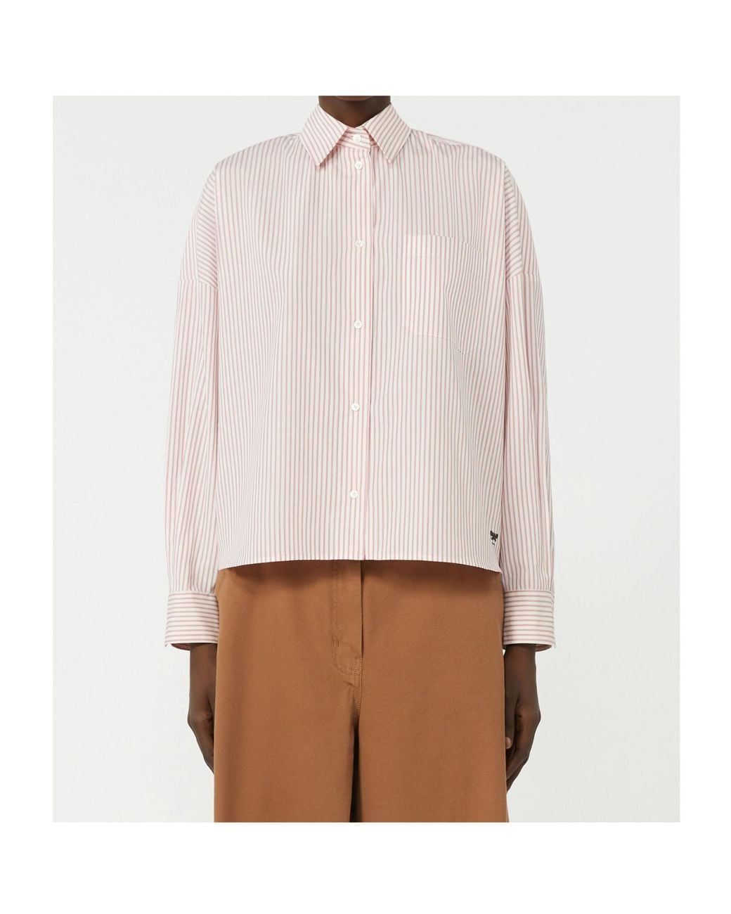 Weekend by Maxmara Pink Aureo Striped Button-Up Shirt