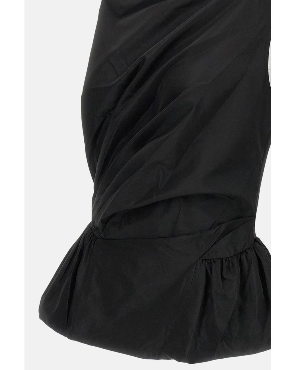 Simone Rocha Black Draped Bind Peplum Top