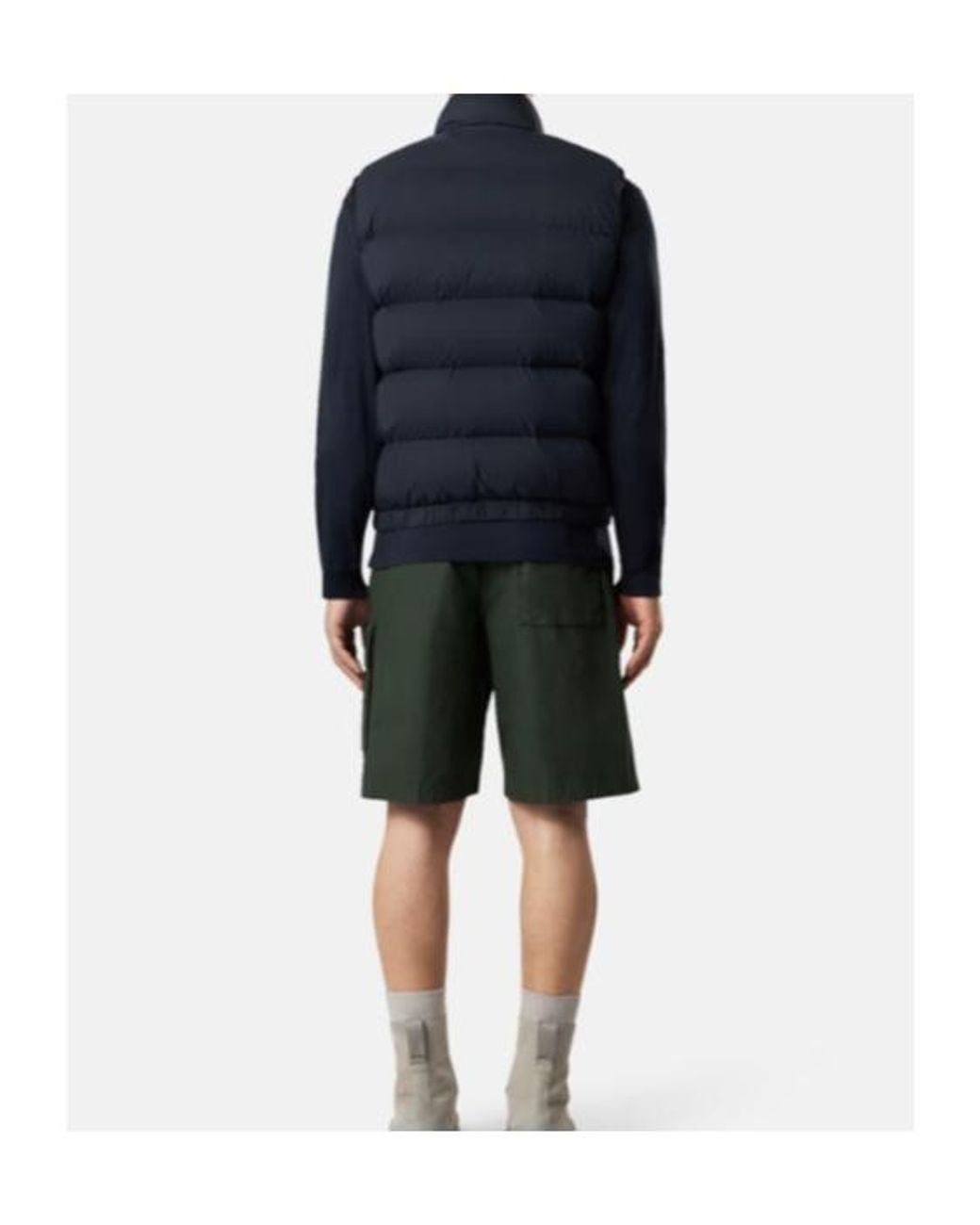 Stone Island Blue Logo Patch Zip-Up Vest for men