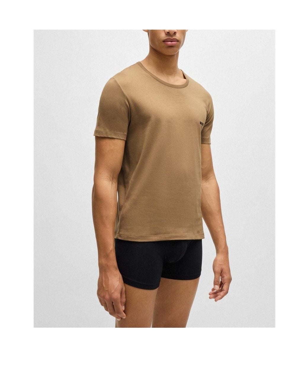 Boss Brown Cotton T-Shirts for men