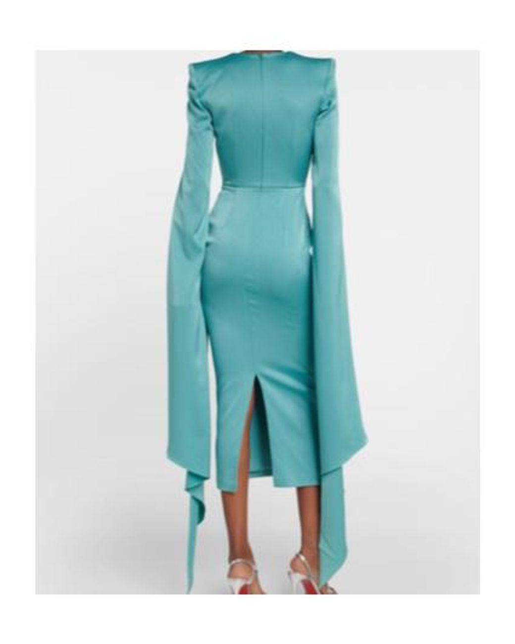 Alex Perry Green Crêpe Midi Dress