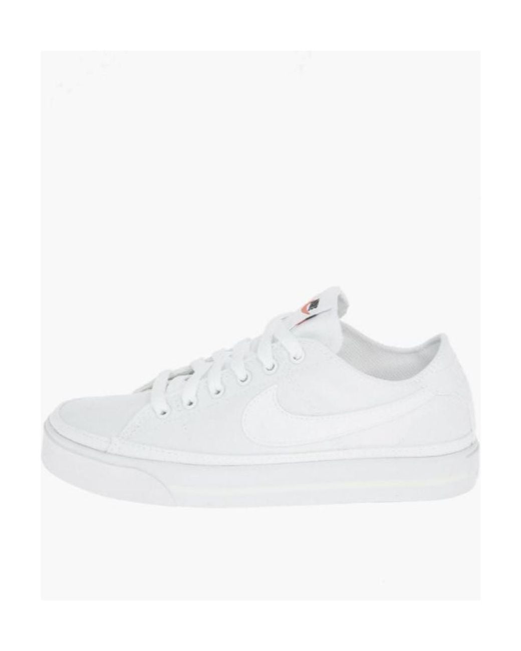 Nike Court Legacy Canvas Low-Top Casual Shoes in White | Lyst