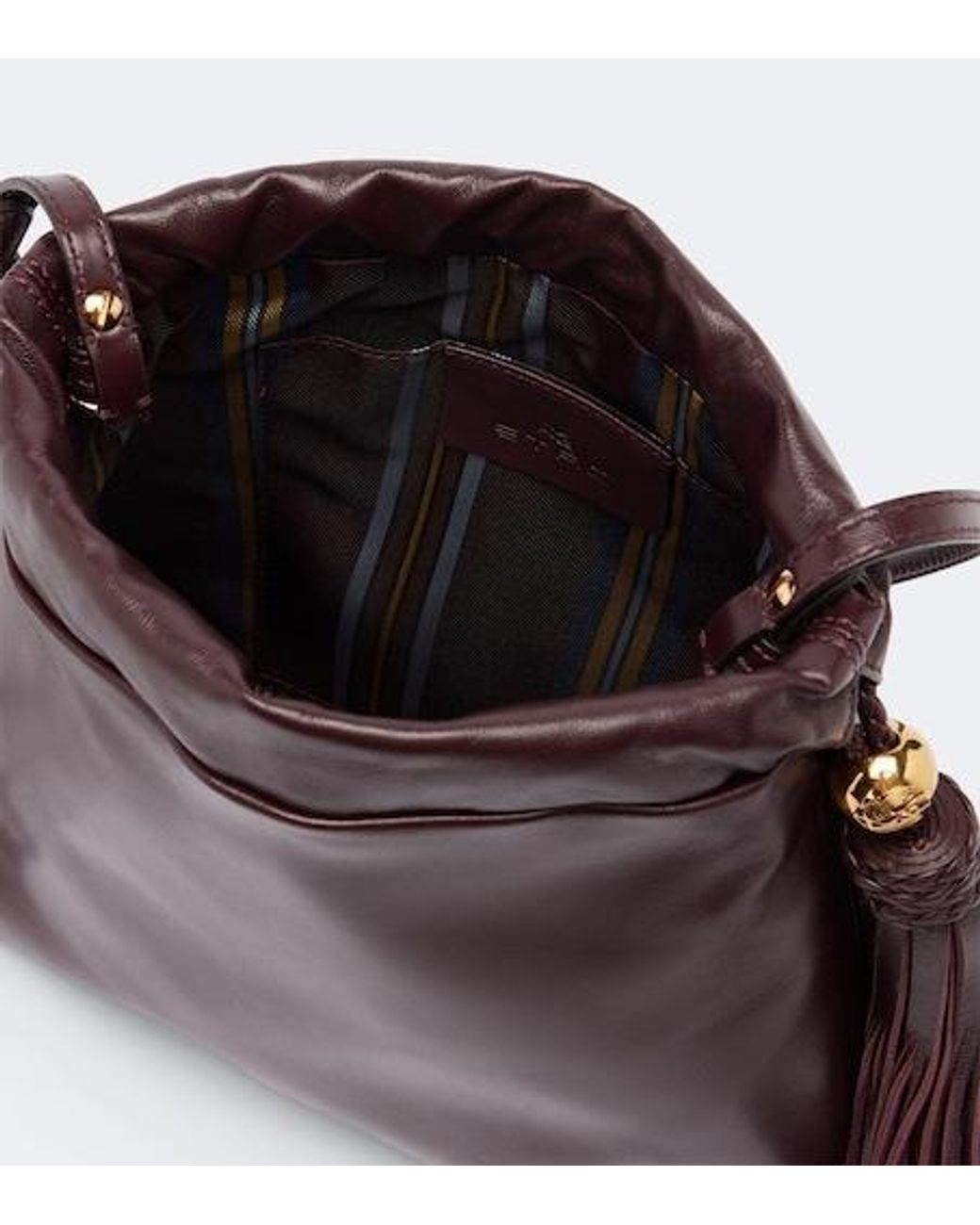 Etro Red Kalispera Mini Leather Crossbody Bag