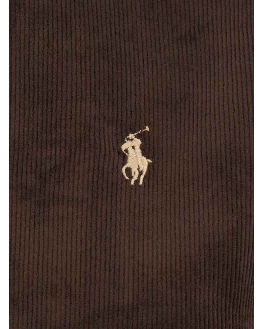 Polo Ralph Lauren Black Corduroy Logo Embroidered Shirt
