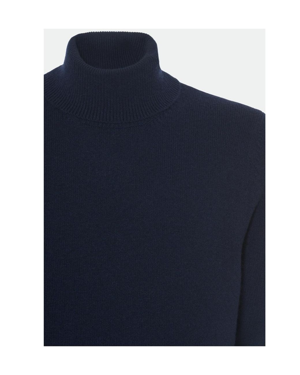 Malo Blue Turtleneck Straight Hem Jumper for men