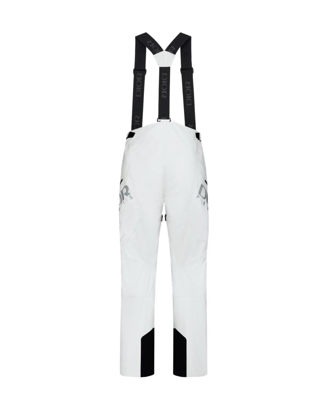 Dior White And Descente Ski Pants With Suspenders for men