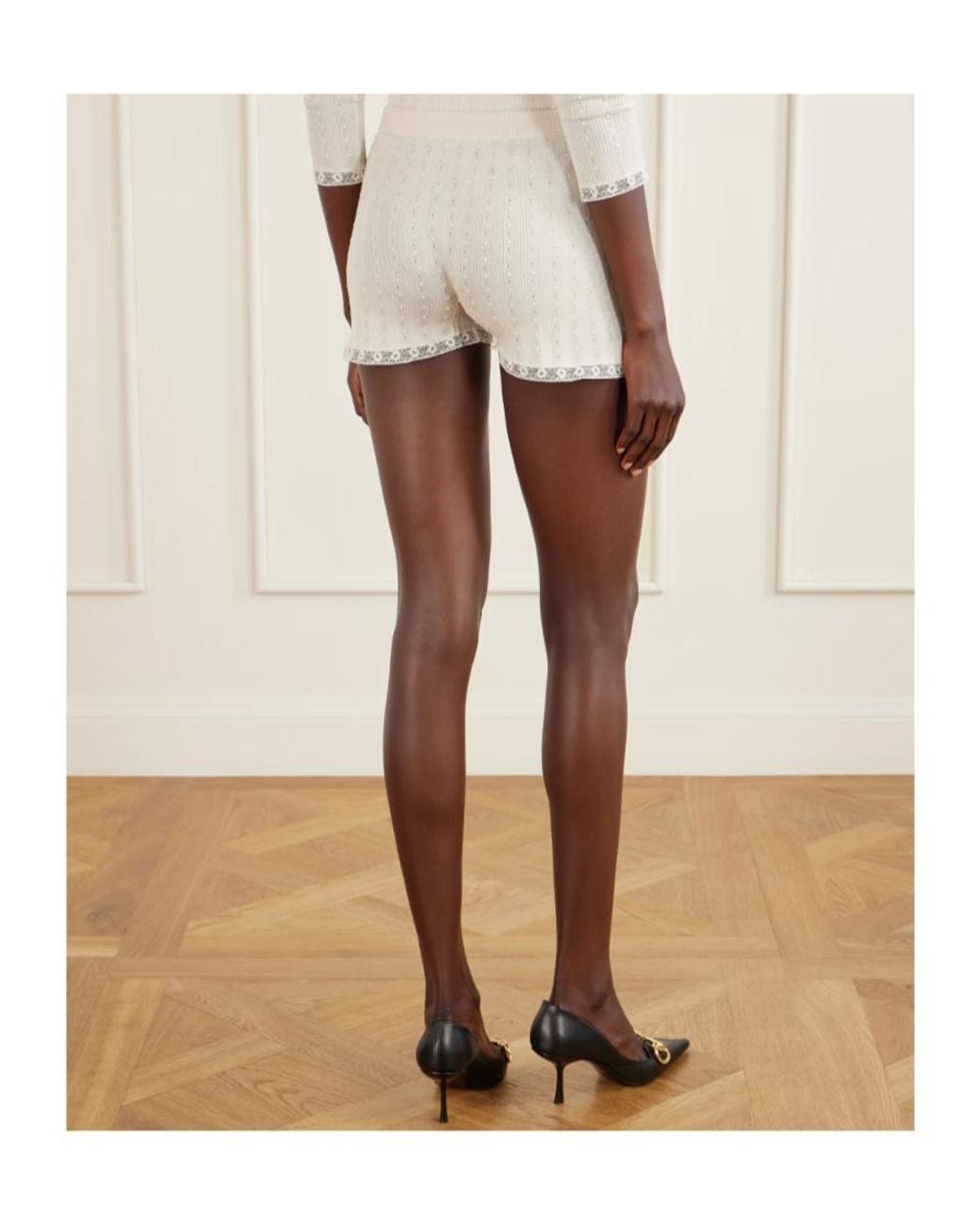 Gucci White Elastic Waist Shorts