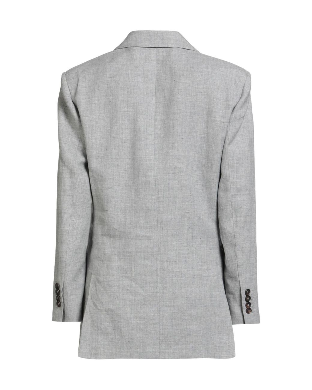 Brunello Cucinelli Gray Minimalist Single-Breasted Blazer