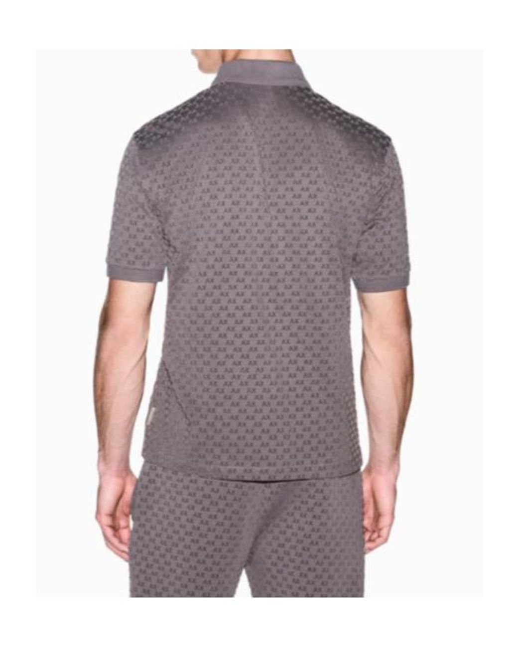 ARMANI EXCHANGE Gray Regular Fit Polo Shirt for men