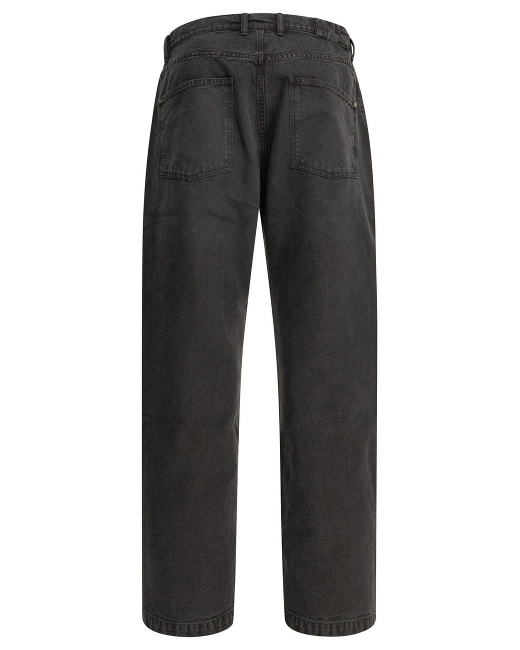 mfpen Black Double Knee Straight-Leg Jeans for men
