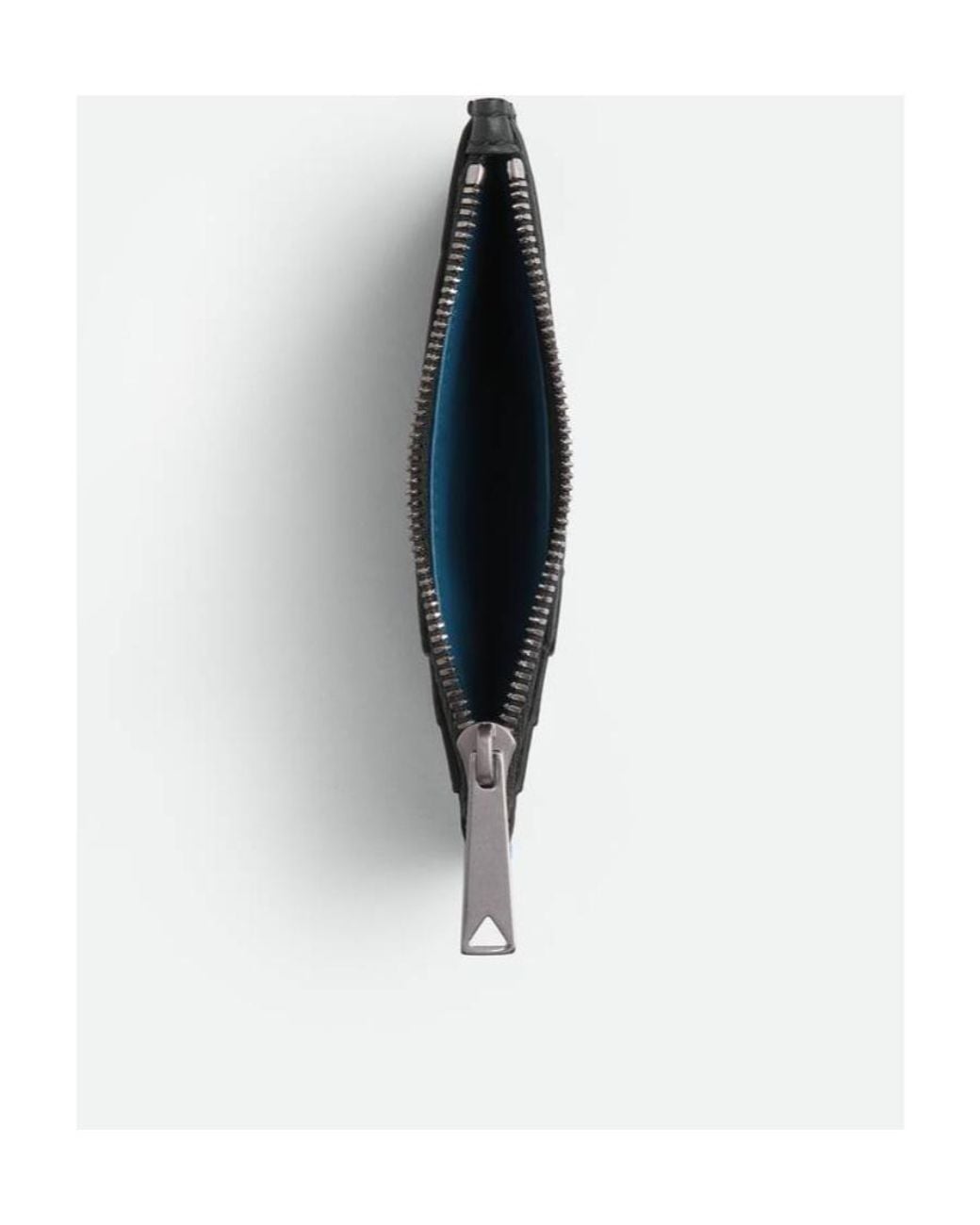 Bottega Veneta Blue Intrecciato Zipped Card Case for men