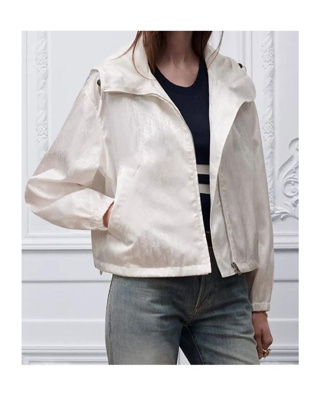 Dior Natural Zipped Jacket With Hood