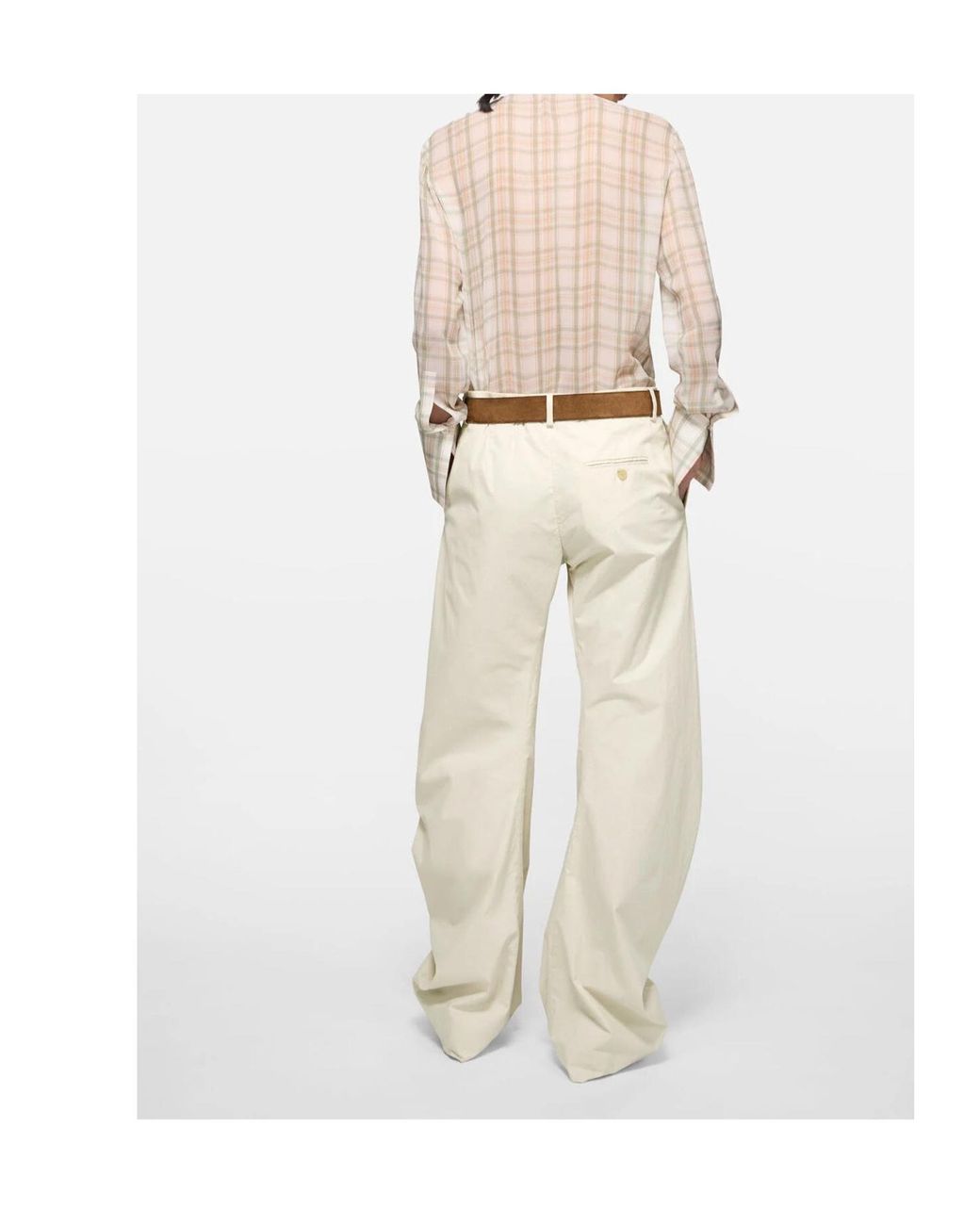 Acne Natural Barrel-Leg Pants