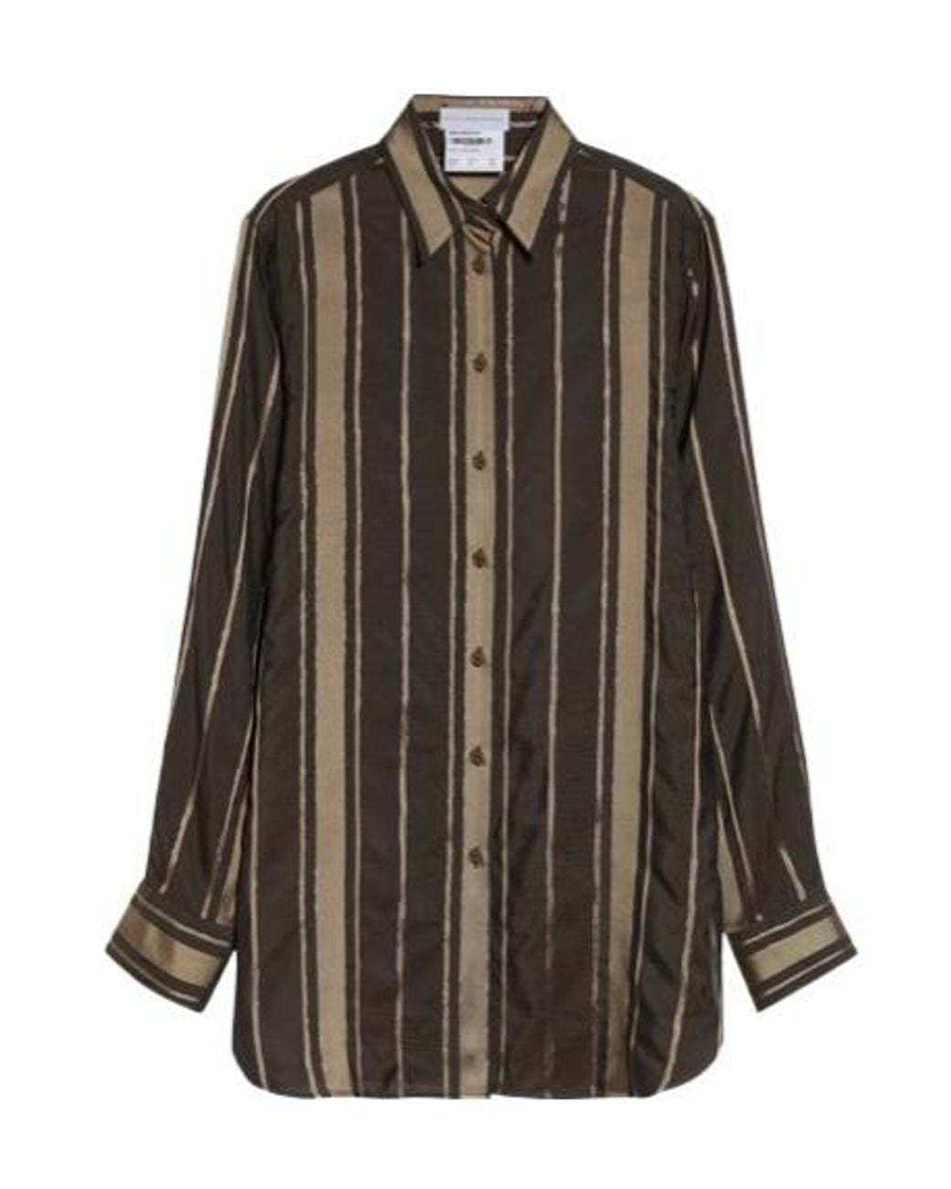 Stella McCartney Multicolor Striped Curved Hem Shirt