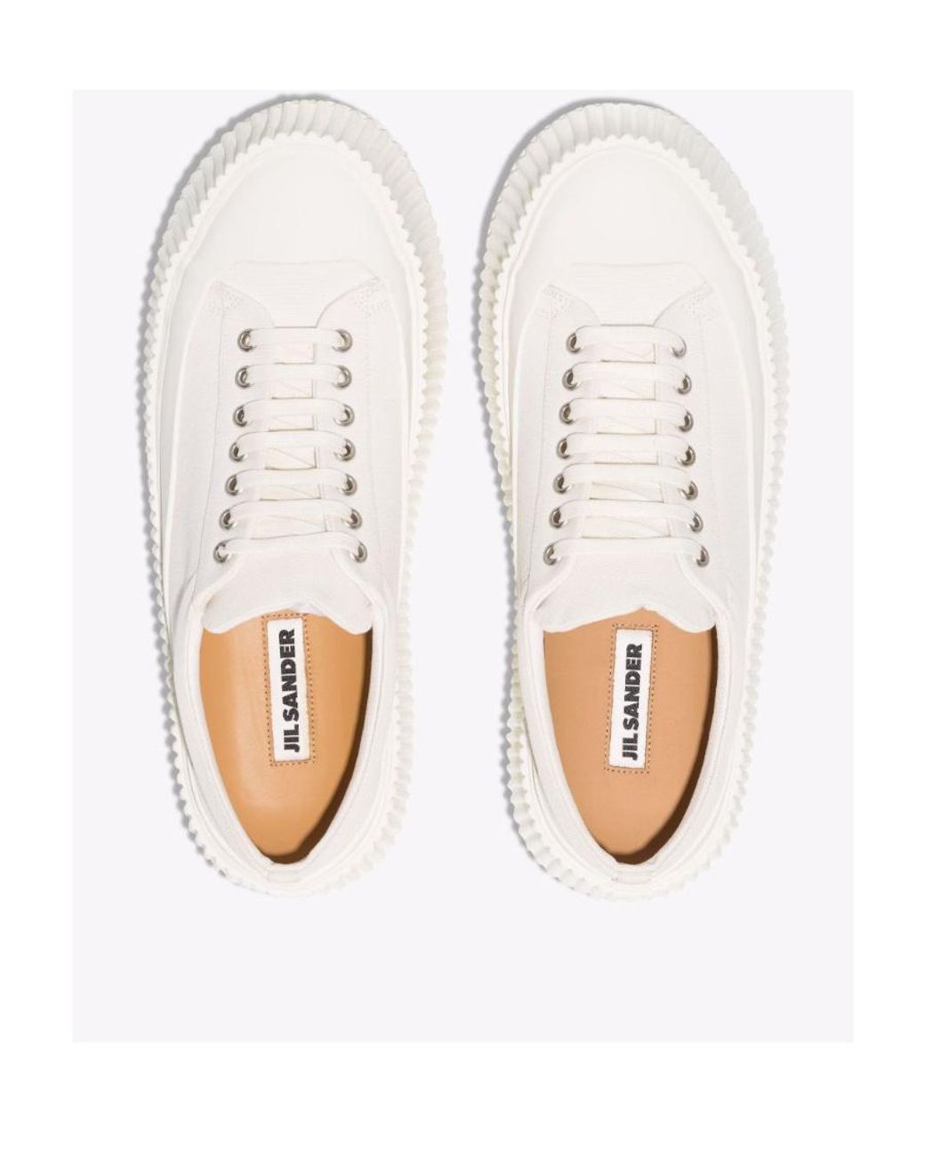 Jil Sander White Olona Flatform Sneakers