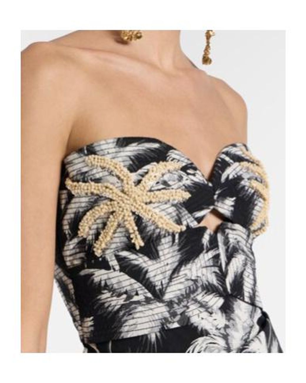 Johanna Ortiz Black Sombra Embroidered Cotton-Blend Minidress