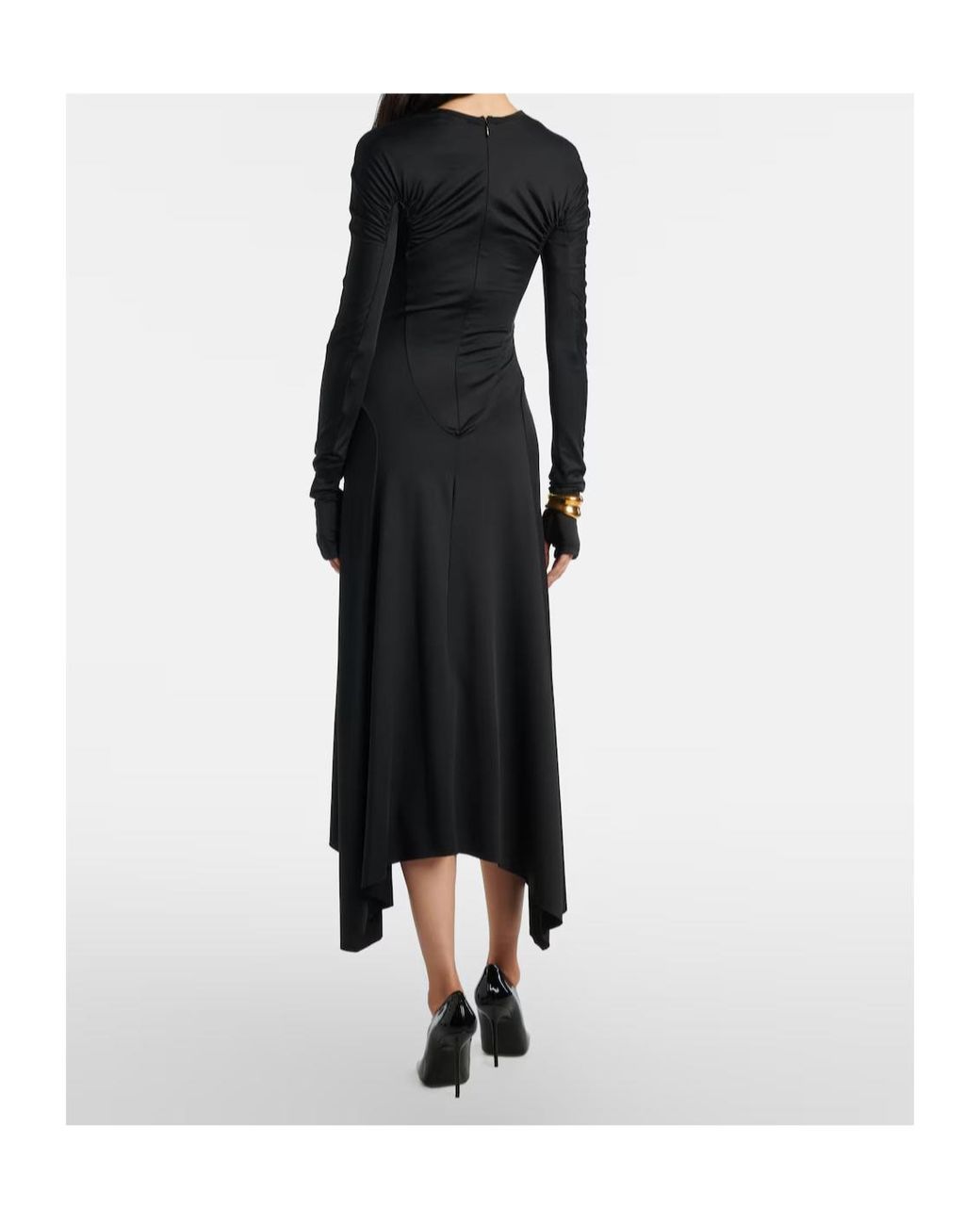 Victoria Beckham Black Long-Sleeved Dress